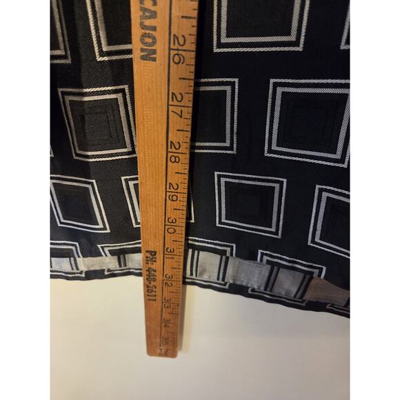 JEAN PAUL EXCLUSIVE Mens M Shirt Taffeta Button-Up Black Gray Geometric Italy - Picture 9 of 9